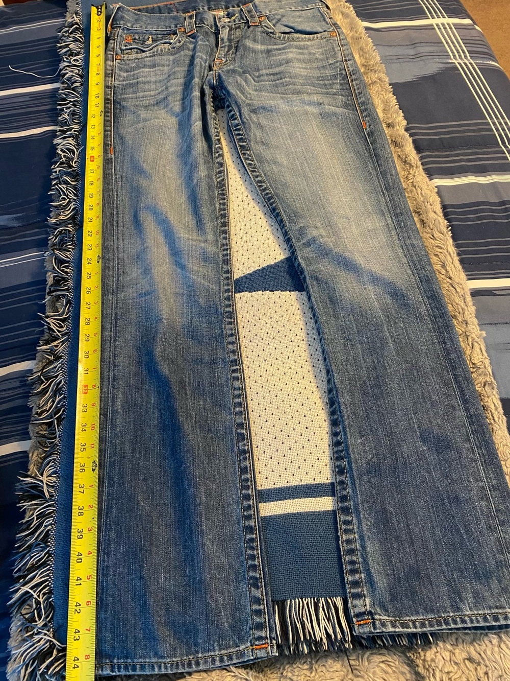 True Religion World Tour Section Straight Jeans Men’s 31 Denim - Picture 8 of 11